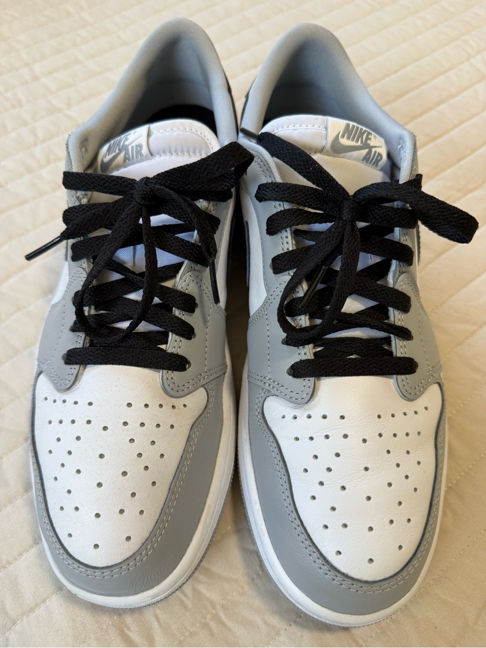 NWOT Nike Jordan 1’s in White, Gray & Black